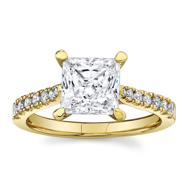RB Signature 14k Yellow Gold Diamond Engagement Ring Setting 1/3 ct. tw.