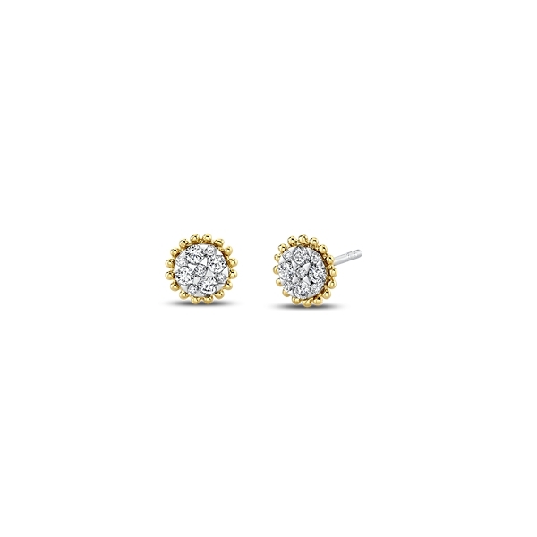 14k Yellow Gold and 14k White Gold Diamond Earrings 1/2 ct. tw.