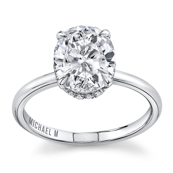 Michael M. 18k White Gold Diamond Engagement Ring Setting 1/10 ct. tw.
