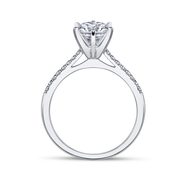 Coast Diamond 14k White Gold Diamond Engagement Ring Setting 1/10 ct. tw.