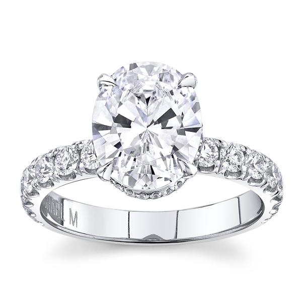 Michael M. 18k White Gold Diamond Engagement Ring Setting 7/8 ct. tw.