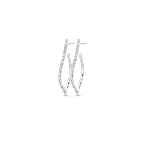 Sara Weinstock 18k White Gold Diamond Earrings 3/4 ct. tw.