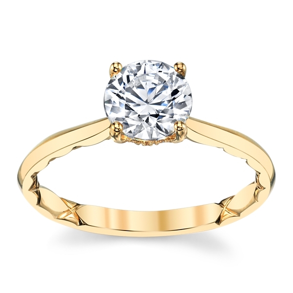 A.Jaffe 14k Yellow Gold Diamond Engagement Ring Setting .05 ct. tw.