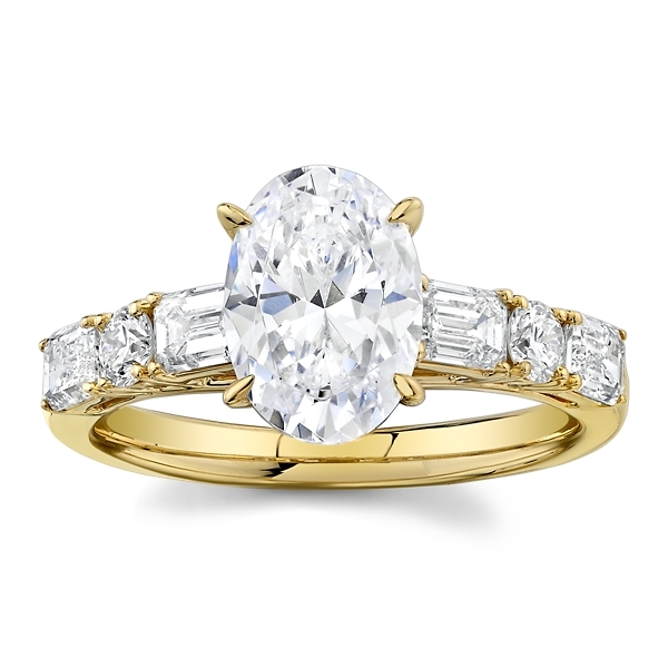 LUXE 14k Yellow Gold Diamond Engagement Ring Setting 1 ct. tw.