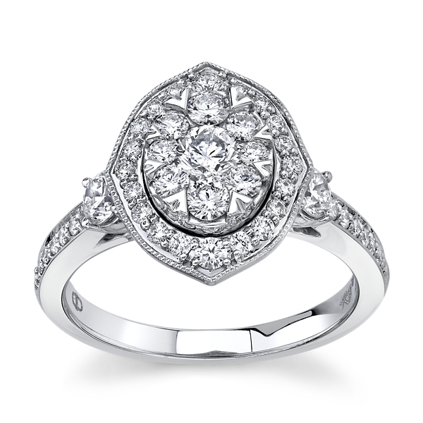 Mosaic Collection 14k White Gold Diamond Engagement Ring 1 1/4 ct. tw.