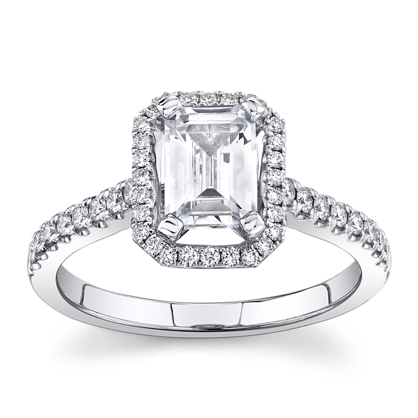 RB Signature 14k White Gold Diamond Engagement Ring Setting 1/3 ct. tw.