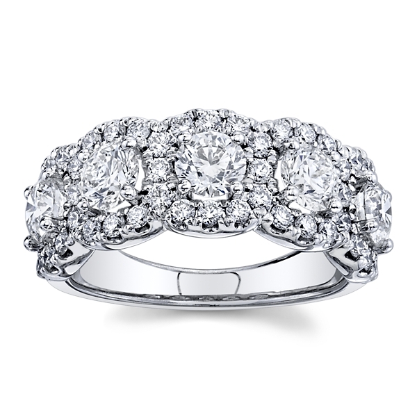14k White Gold Diamond Wedding Ring 2 1/4 ct. tw.