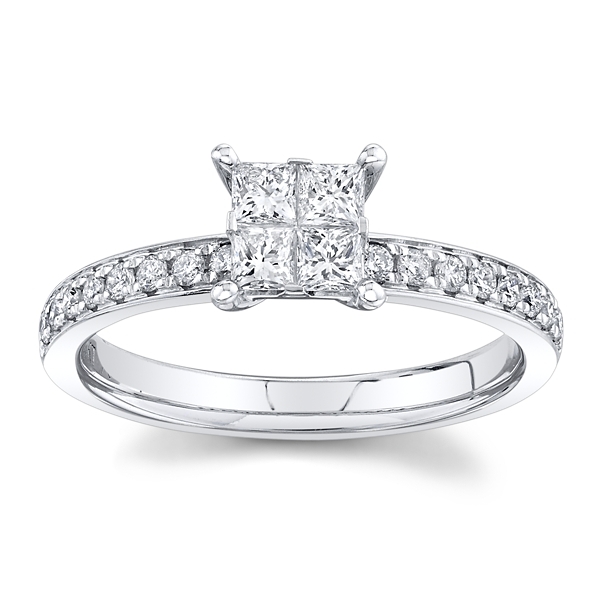 Cherish 10k White Gold Diamond Engagement Ring 1/2 ct. tw.