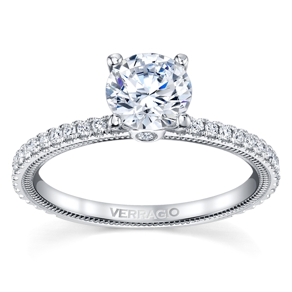 Verragio 14k White Gold Diamond Engagement Ring Setting 1/4 ct. tw.
