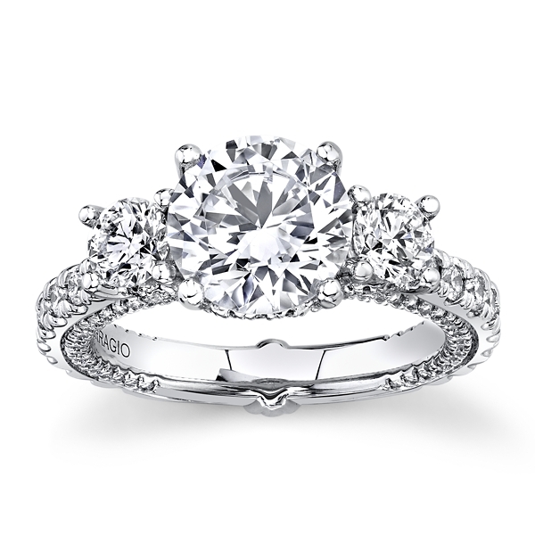 Verragio 18k White Gold Diamond Engagement Ring Setting 1 1/2 ct. tw.