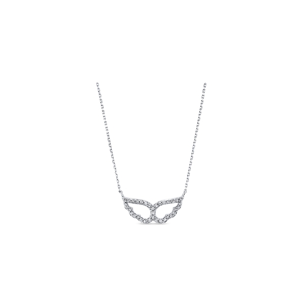 14k White Gold Diamond Necklace 1/5 ct. tw.