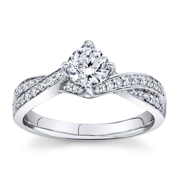 Utwo 14k White Gold Diamond Engagement Ring 7/8 ct. tw.