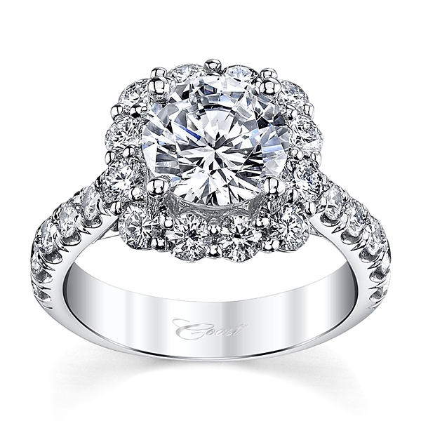 Coast Diamond 14k White Gold Diamond Engagement Ring Setting 1 1/3 ct. tw.