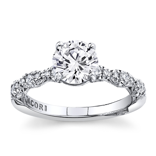 Tacori Platinum Diamond Engagement Ring Setting 1/3 ct. tw.