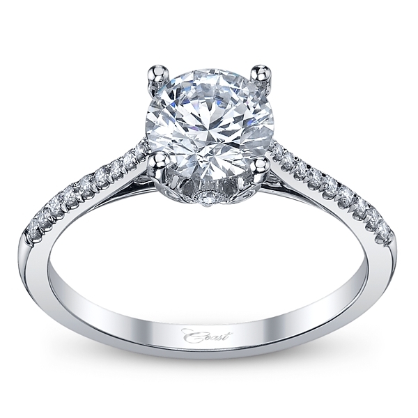 Coast Diamond 14k White Gold Diamond Engagement Ring Setting