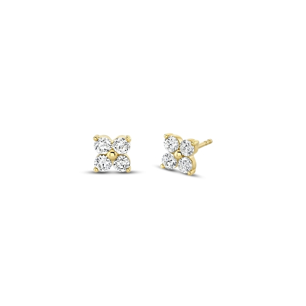 14k Yellow Gold Diamond Earrings 3/4 ct. tw.