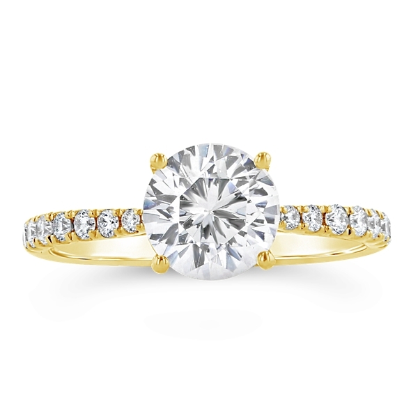 A.Jaffe 14k Yellow Gold Diamond Engagement Ring Setting 1/4 ct. tw.