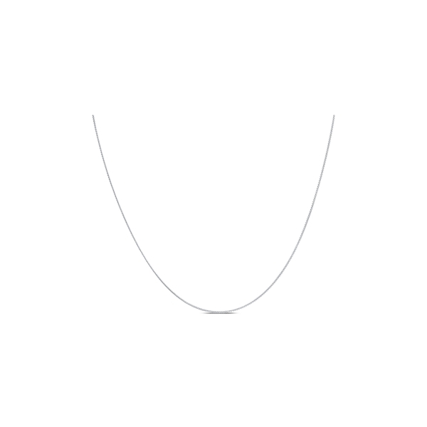 14k White Gold 30" Adjustable Wheat Chain Necklace