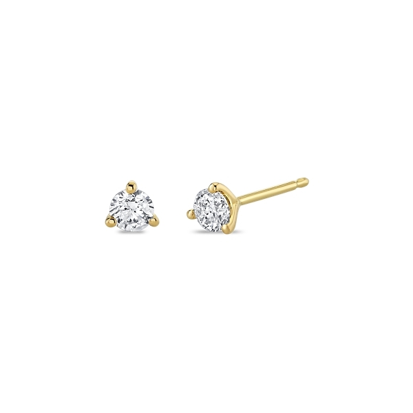 14k Yellow Gold Solitaire Diamond Earrings 1/3 ct. tw.