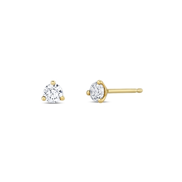 14k Yellow Gold Solitaire Diamond Earrings 1/4 ct. tw.