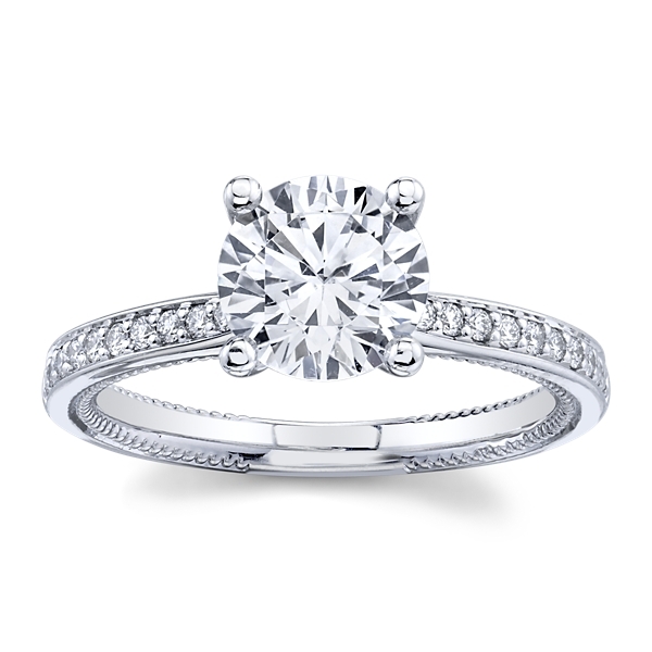 Verragio 14k White Gold Diamond Engagement Ring Setting 1/5 ct. tw.