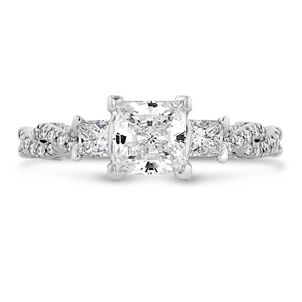 Verragio 18k White Gold Diamond Engagement Ring Setting 1/2 ct. tw.