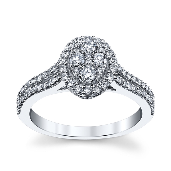 Cherish 14k White Gold Diamond Engagement Ring 5/8 ct. tw.
