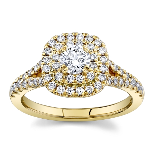 Utwo 14k Yellow Gold Diamond Engagement Ring 7/8 ct. tw.