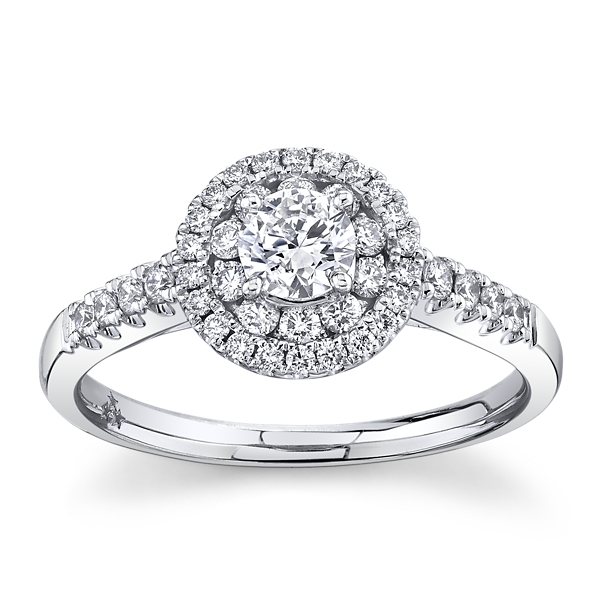 Cherish 14k White Gold Diamond Engagement Ring 5/8 ct. tw.