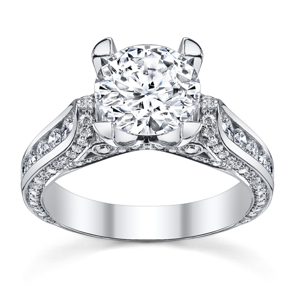 Michael M. 18k White Gold Diamond Engagement Ring Setting 1 ct. tw.