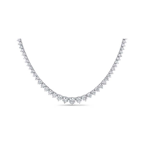Eternalle Lab-Grown 14k White Gold Riviera Diamond Necklace 20 ct. tw.