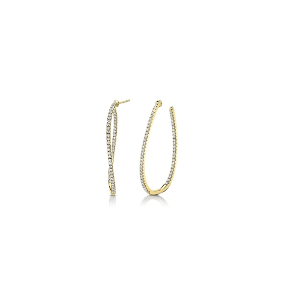Memoire 18k Yellow Gold Diamond Earrings 1 1/2 ct. tw.