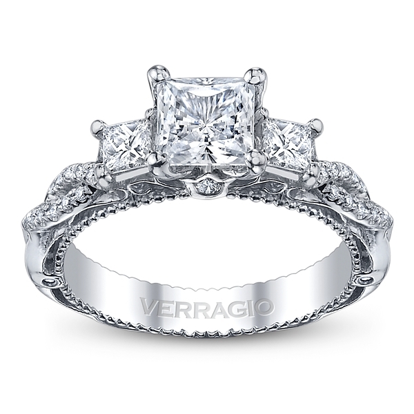 Verragio 18k White Gold Diamond Engagement Ring Setting 3/8 ct. tw.