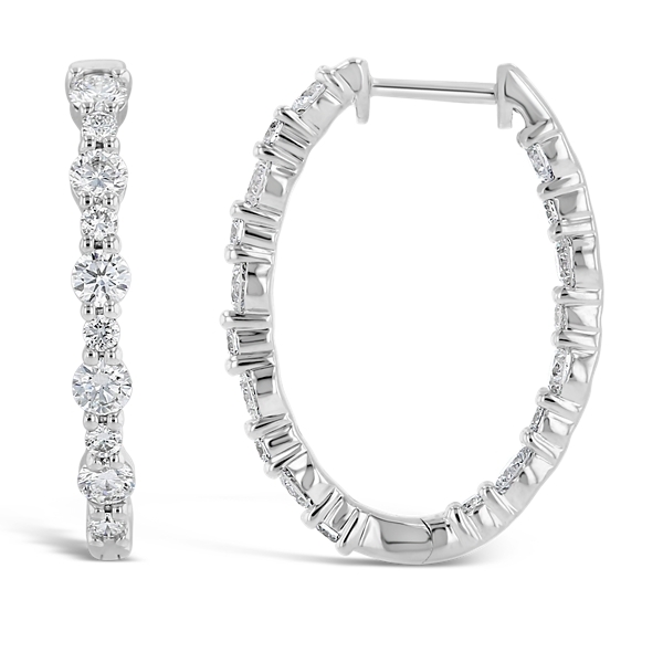Eternalle Lab-Grown 14k White Gold Diamond Earrings 2 ct. tw.