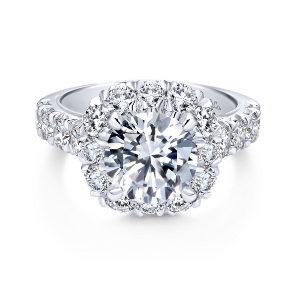 Gabriel & Co. 14k White Gold Diamond Engagement Ring Setting 1 3/4 ct. tw.