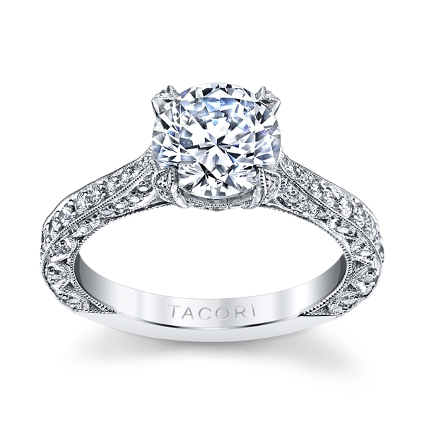 Tacori Platinum Diamond Engagement Ring Setting 3/4 ct. tw.