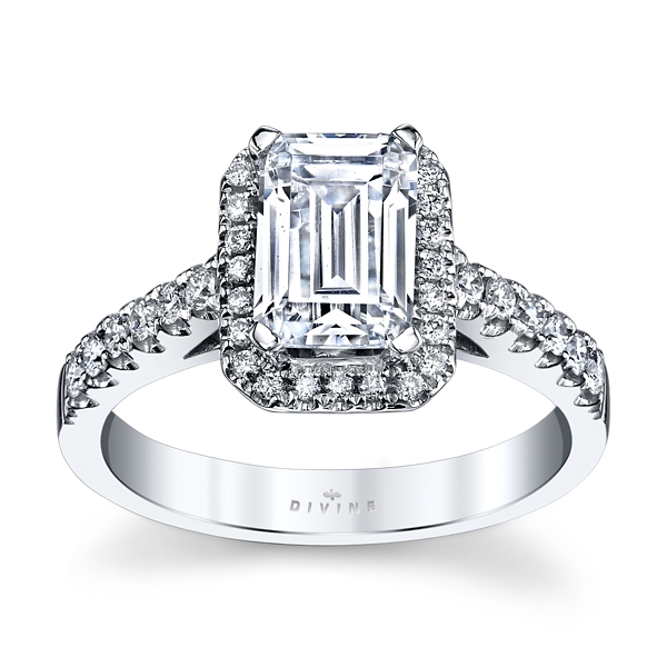 Divine Platinum Diamond Engagement Ring Setting 1/3 ct. tw.