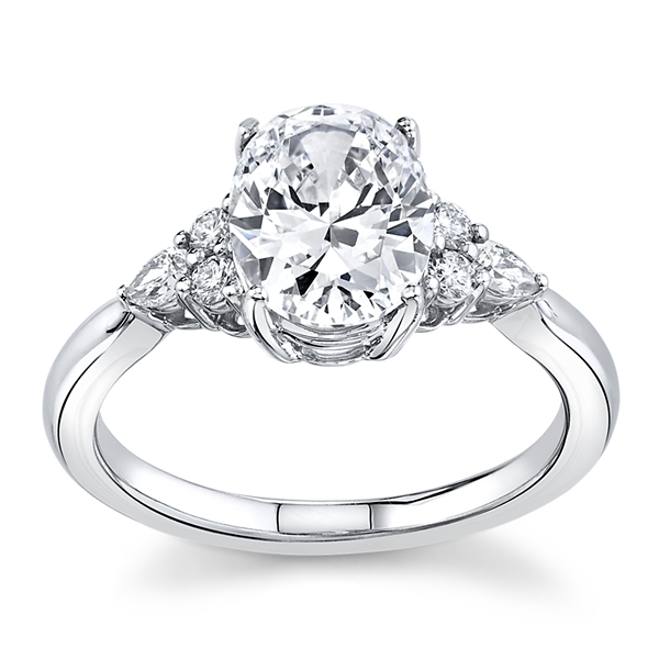 RB Signature 14k White Gold Diamond Engagement Ring Setting 1/6 ct. tw.