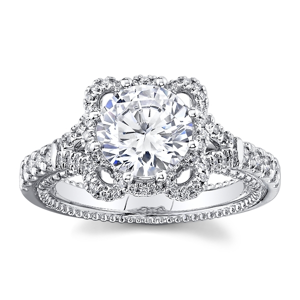 Verragio 20k Rose Gold and 18k White Gold Diamond Engagement Ring Setting 5/8 ct. tw.