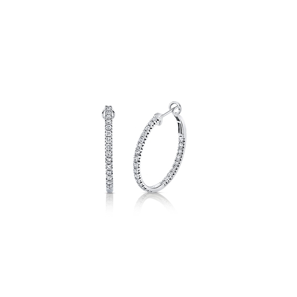 14k White Gold Diamond Earrings 1 ct. tw.