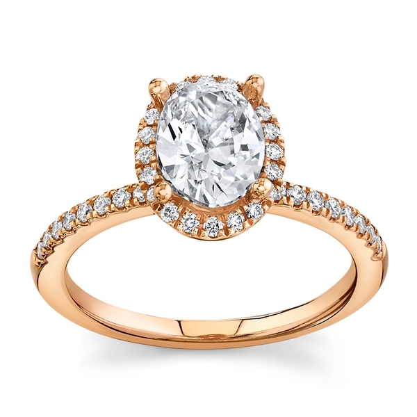 Cherish 14k Rose Gold Diamond Engagement Ring Setting 1/4 ct. tw.