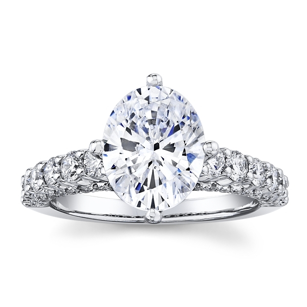 RB Signature 14k White Gold Diamond Engagement Ring Setting 7/8 ct. tw.