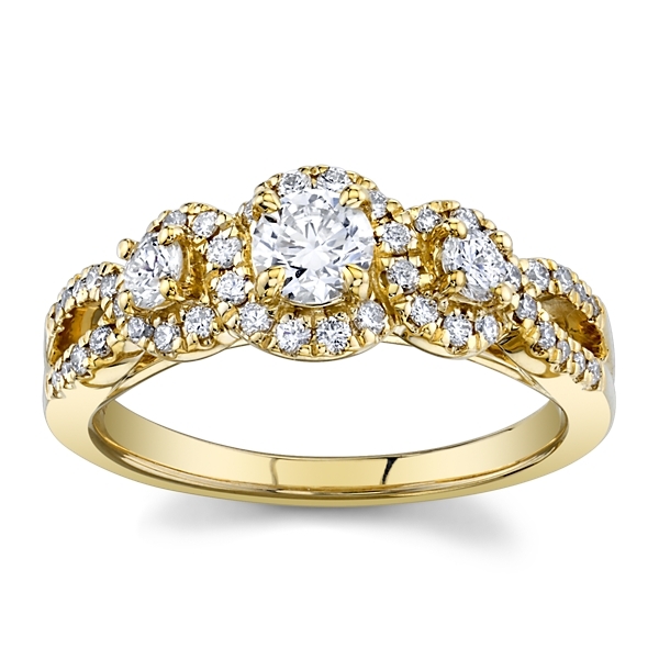 Cherish 14k Yellow Gold Diamond Engagement Ring 3/4 ct. tw.