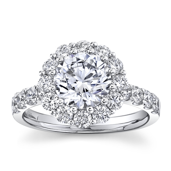 RB Signature 14k White Gold Diamond Engagement Ring Setting 1 1/4 ct. tw.