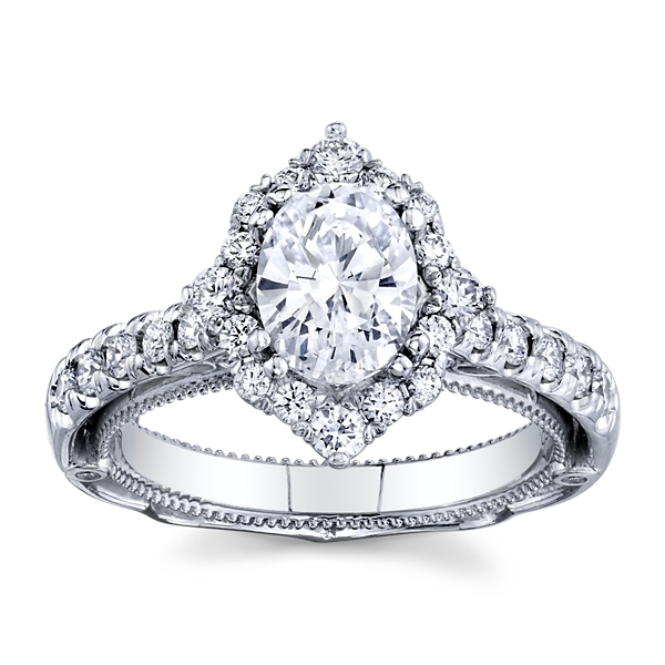 Verragio 18k White Gold Diamond Engagement Ring Setting 3/4 ct. tw.