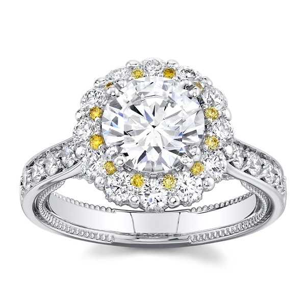 Verragio 18k White Gold Diamond Engagement Ring Setting 1 ct. tw.