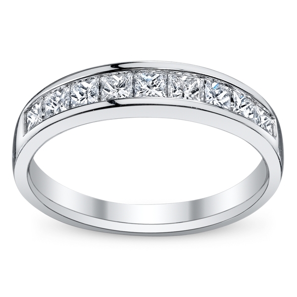 14k White Gold Diamond Wedding Ring 1 ct. tw.
