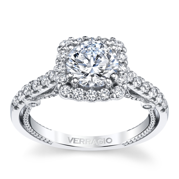 Verragio 18k White Gold Diamond Engagement Ring Setting 5/8 ct. tw.