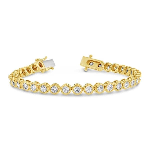14k Yellow Gold and 14k White Diamond Bracelet 2 ct. tw.