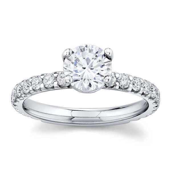 Memoire Platinum Diamond Engagement Ring Setting 5/8 ct. tw.